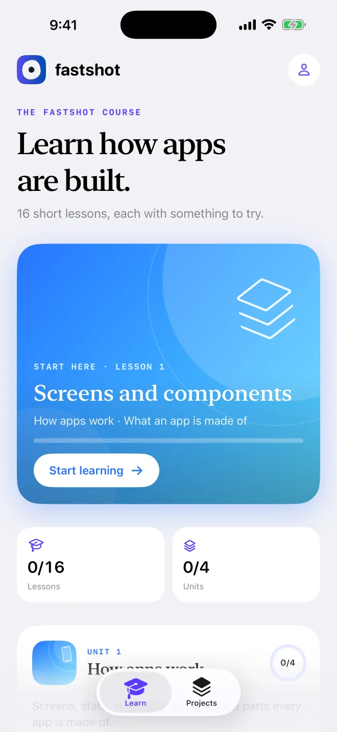The course in Fastshot Learn